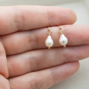 Tiny Pearl Earrings, Natural Pearl Stud Earrings, Small Pearl Drop Earrings, Baroque Pearl Earrings, Bridesmaid Gift, Simple Pearl Dangles