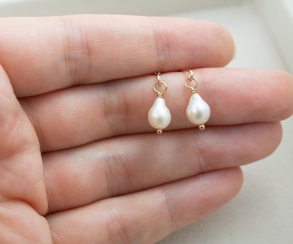 Tiny Pearl Earrings, Natural Pearl Stud Earrings, Small Pearl Drop Earrings, Baroque Pearl Earrings, Bridesmaid Gift, Simple Pearl Dangles