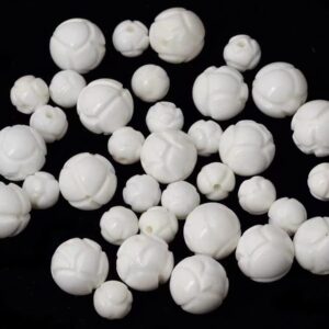 Natural Faceted White Shell Pearls Round Beads,6mm/8mm/10mm/12mm White Shells Pearls Faceted Beads Supply,15 Inches One Strand