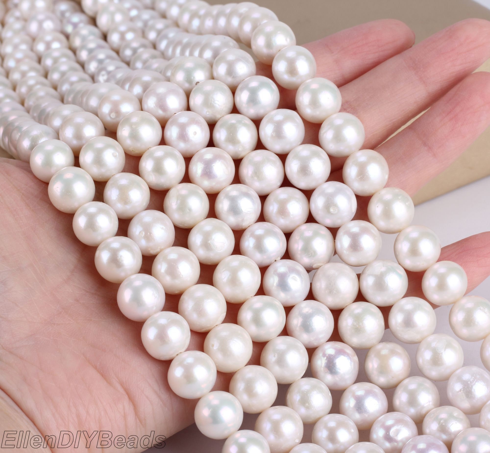 10-11mm Natural White Freshwater Pearl Beads,high Luster White Edison Pearl Beads,wedding Pearl Jewelry,pearl For Necklace Design-ads0018