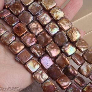 20% off 12-13mm Multi Color Square Shape Freshwater Pearls, Good Luster Pearl Beads, Diy necklace Supplies, Jewelry Making-16inches--CHL0014
