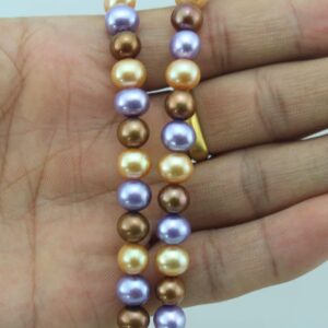 6-7mm Multi-color Freshwater Pearls Beads, Loose Pearl Beads, DIY Pearl Beads, Jewelry Making Necklace, Full Strands--61pcs--15 inches--FS59