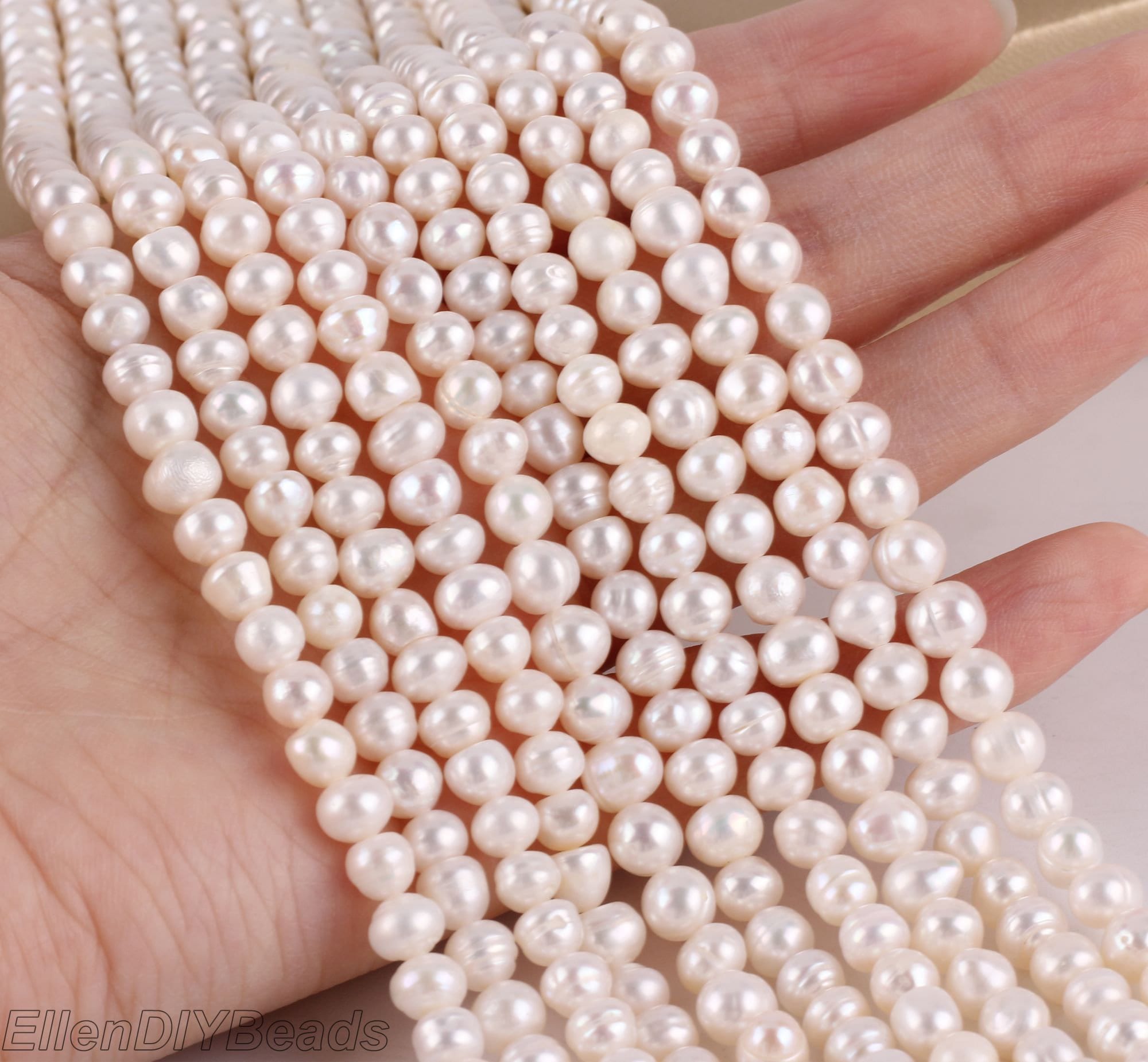 6-7mm Natural White Round Freshwater Pearls, Loose Pearl Beads, White Pearl Beads, Pearl For Necklace, Wholesale Pearls-15.5inches--bhy004-1 6-7mm Natural White Round Freshwater Pearls, Loose Pearl Beads, White Pearl Beads, Pearl For Necklace, Wholesale Pearls-15.5inches--bhy004-1