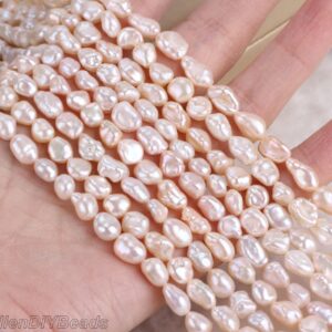 6-7mm Pink Pearls, Natural Pink Freshwater Pearls, Wedding Pearls, Full Strand, Pearl Necklace, DIY Pearl Supplies--15inches--CHL0052