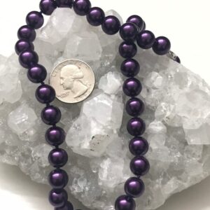 Dark Purple Pearl Necklace  18in
