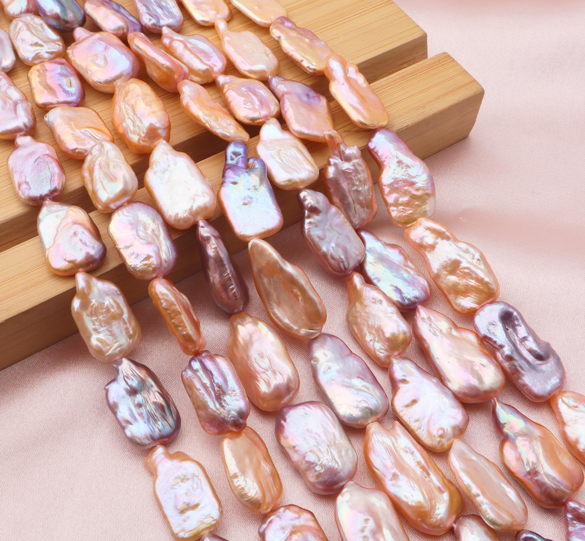 Nearly Square Pearl Beads, Irregular Freshwater Pearls, Button Pearl Bead For Jewelry Making Necklace, Wedding Gift, Diy Jewelry Making