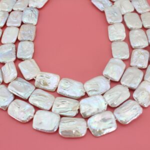 14-15mm Good luster Natural White Rectangle Freshwater Pearl Beads,Rectangle Coin Pearls,Loose Pearl Beads,Full Strand-15.5inches-NP98 14-15mm Good luster Natural White Rectangle Freshwater Pearl Beads,Rectangle Coin Pearls,Loose Pearl Beads,Full Strand-15.5inches-NP98