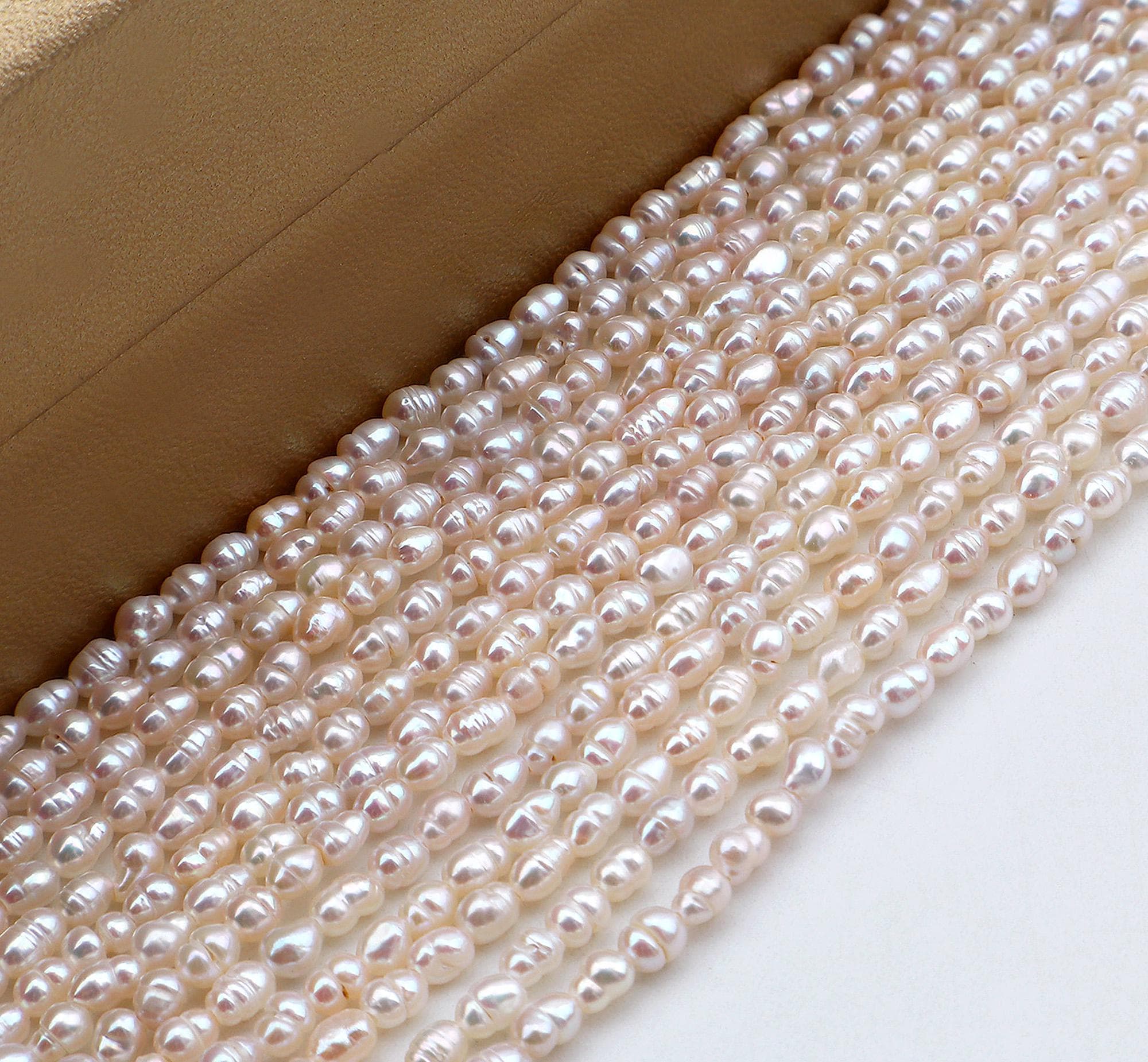 2.5-3mm Natural White Rice Pearl,full Strand,freshwater Pearl Rice Beads,loose Beading Supplies,for Jewelry Making, Xdz0013