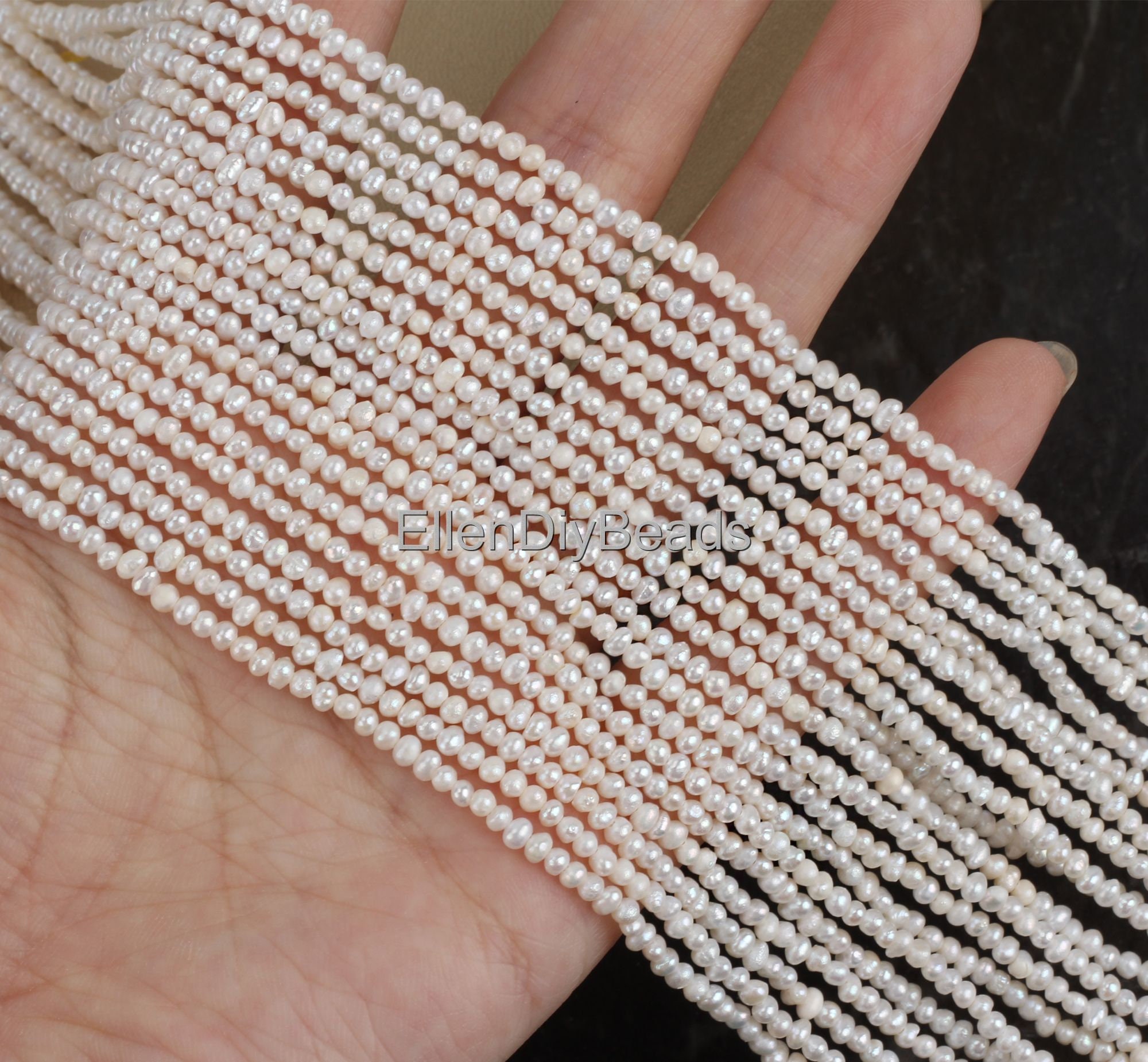2.5-3mm Small White Irregular Shape Freshwater Pearls, Tiny Genuine Natural Pearl Beads, Loose Seed Pearl, Wedding Jewelry-15inches 2.5-3mm Small White Irregular Shape Freshwater Pearls, Tiny Genuine Natural Pearl Beads, Loose Seed Pearl, Wedding Jewelry-15inches