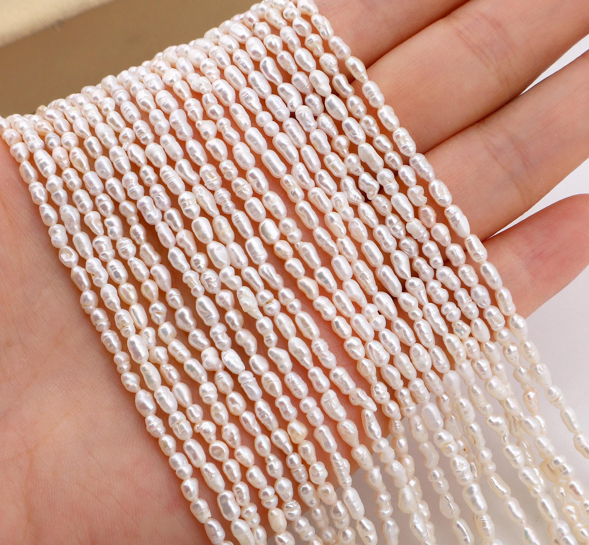 2.5-3mm Natural  White Rice Pearl,full Strand,freshwater Pearl Rice Beads,loose Beading Supplies,for Jewelry Making, Xdz0012