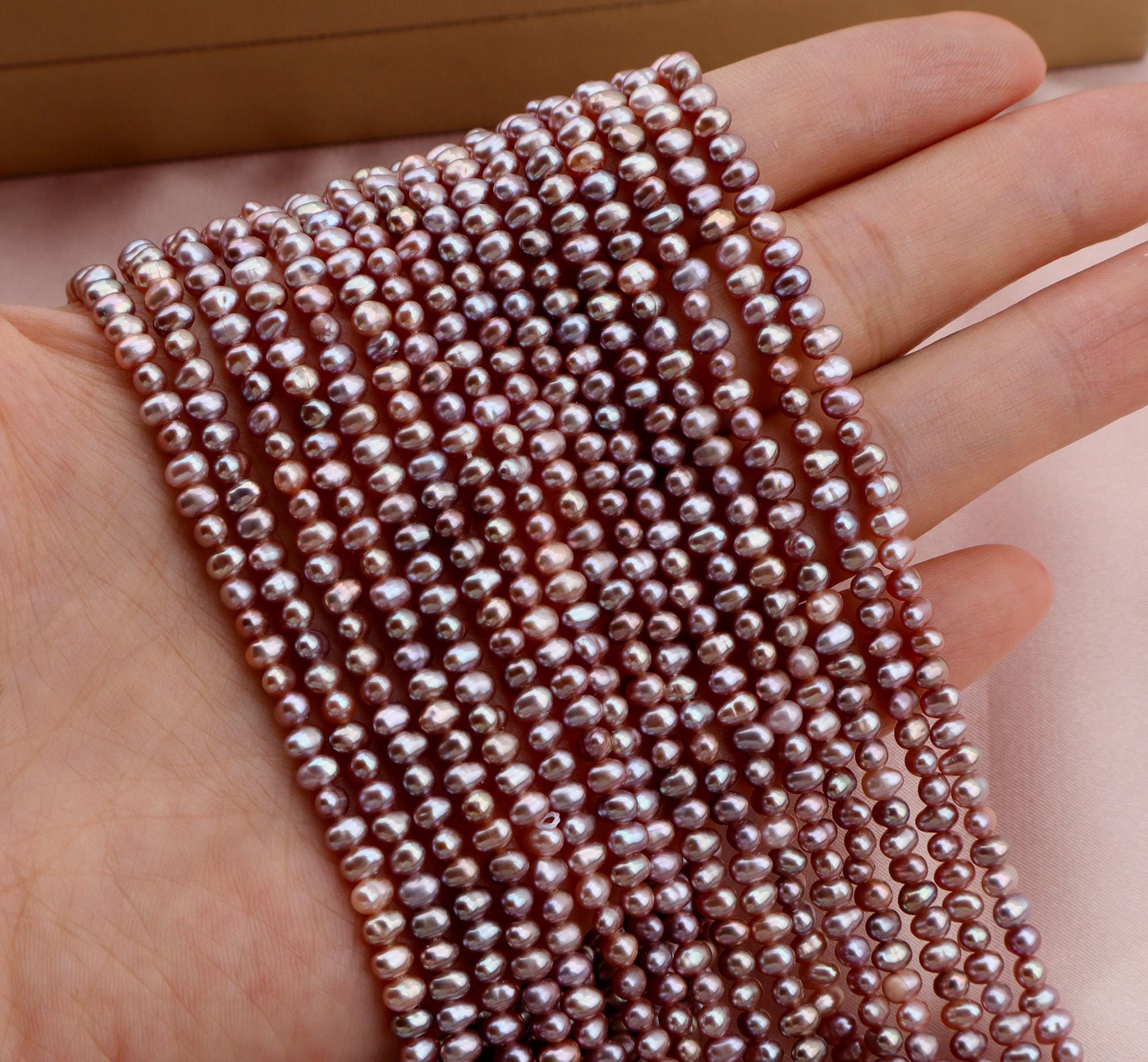 2.8-3.2mm Natural Purple Rice Pearl,full Strand,freshwater Pearl Rice Beads,loose Beading Supplies,for Jewelry Making, Xdz002-30