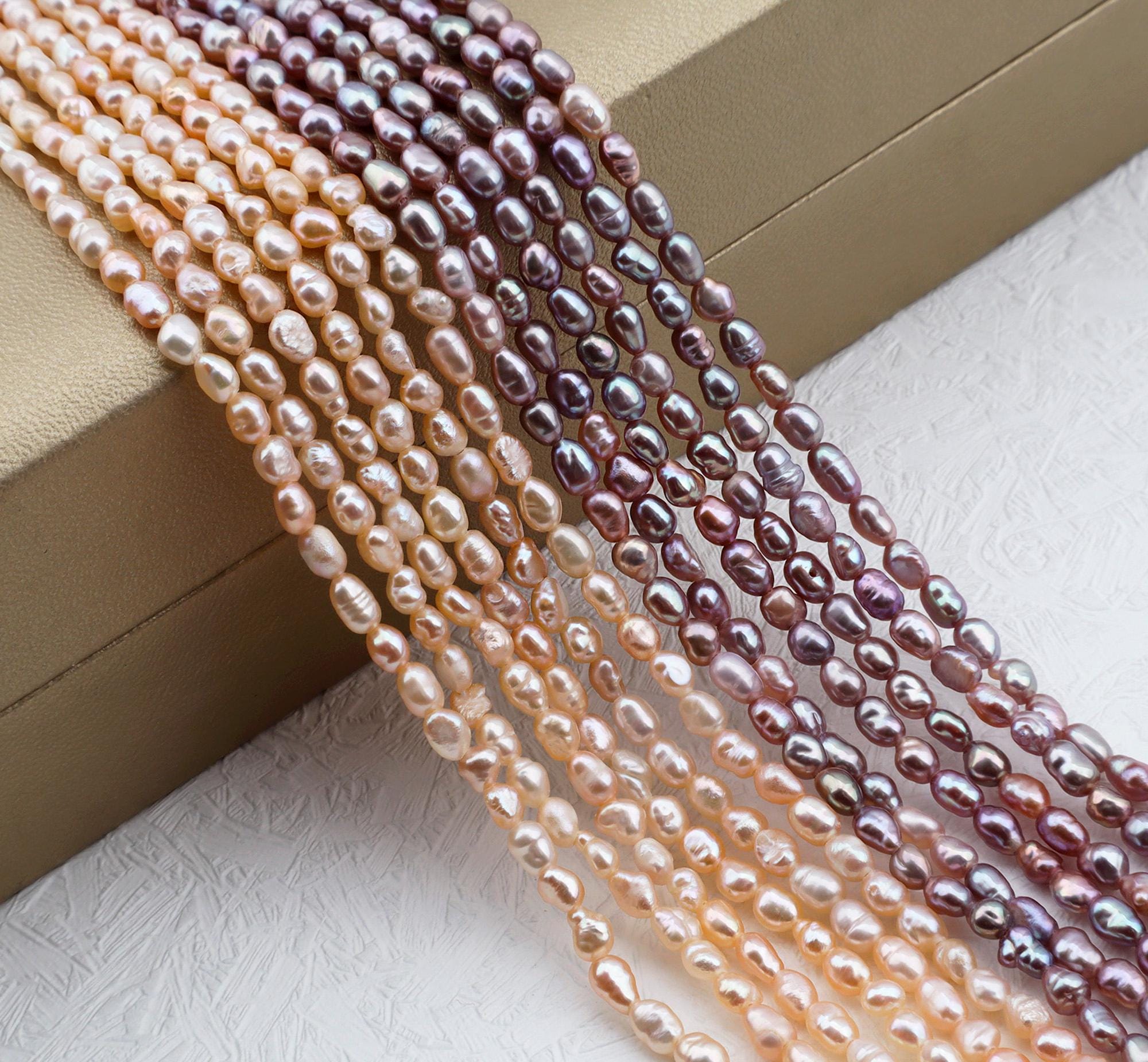 2.8-3.2mm Natural Purple/pink Rice Pearl,full Strand,freshwater Pearl Rice Beads,loose Beading Supplies,for Jewelry Making, Xdz002-31