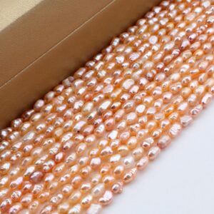 3.5-4mm Pink Rice Pearl,full Strand,freshwater Pearl Rice Beads,loose Beading Supplies,for Jewelry Making, Xdz0014