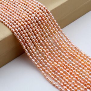 3-3.5mm Natural Pink Rice Pearl,full Strand,freshwater Pearl Rice Beads,loose Beading Supplies,for Jewelry Making, Xdz0018
