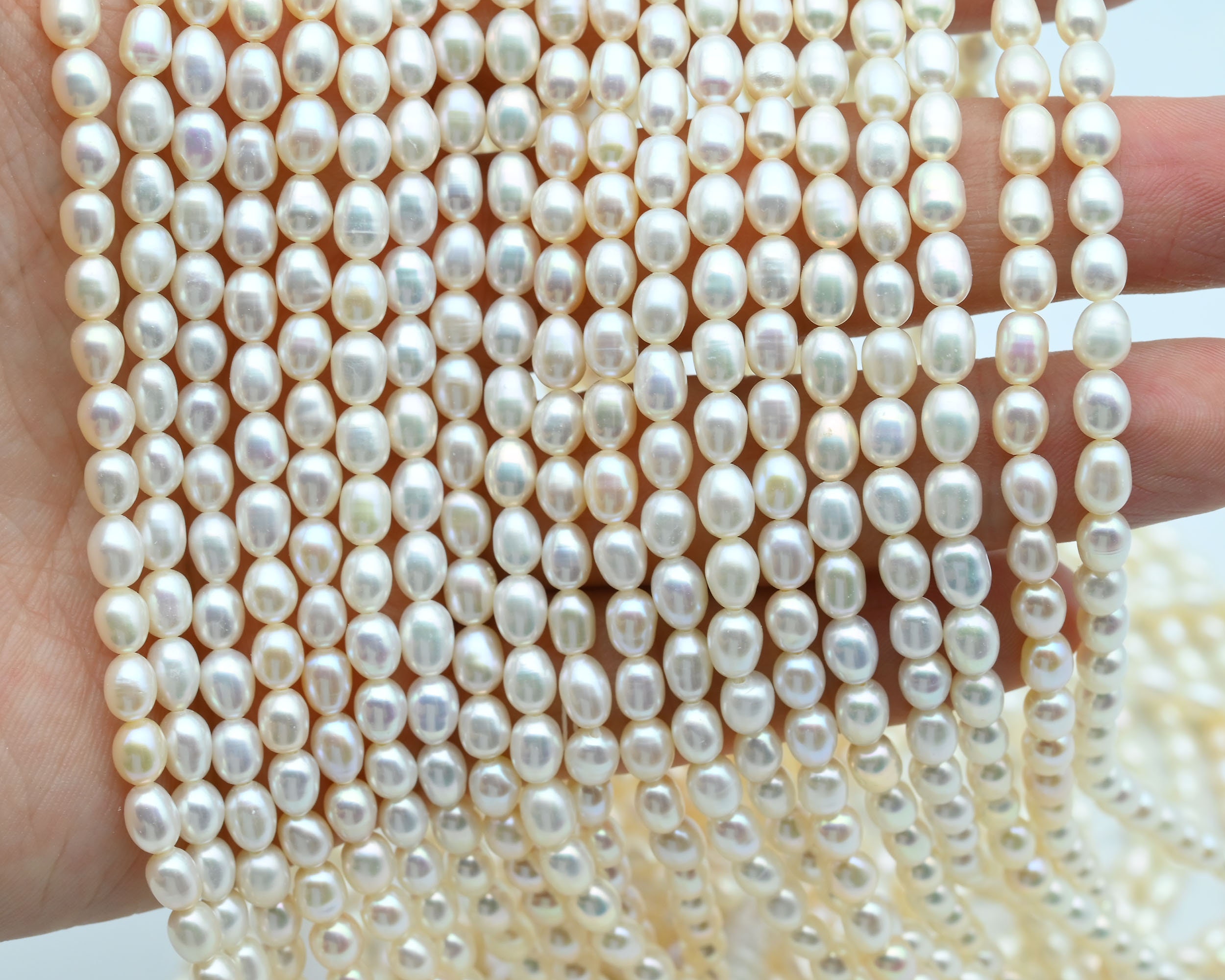 4x6mm Pearl Rice Beads,white Pearl,freshwater Pearl Beads,luster Loose Pearl,pearl Strand,seed Pearl,natural Pearl,for Jewelry Pearl Beads.