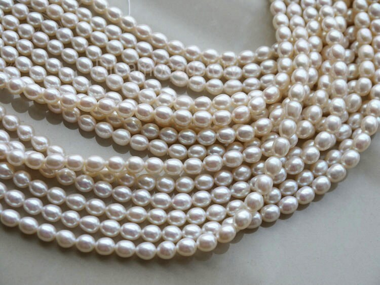 5-6mm Natural Pearl Beads, Rice Pearls, Water Drop Pearl Beads, Smooth Pearls, High Quality, Beads For Pearl Jewelry Making