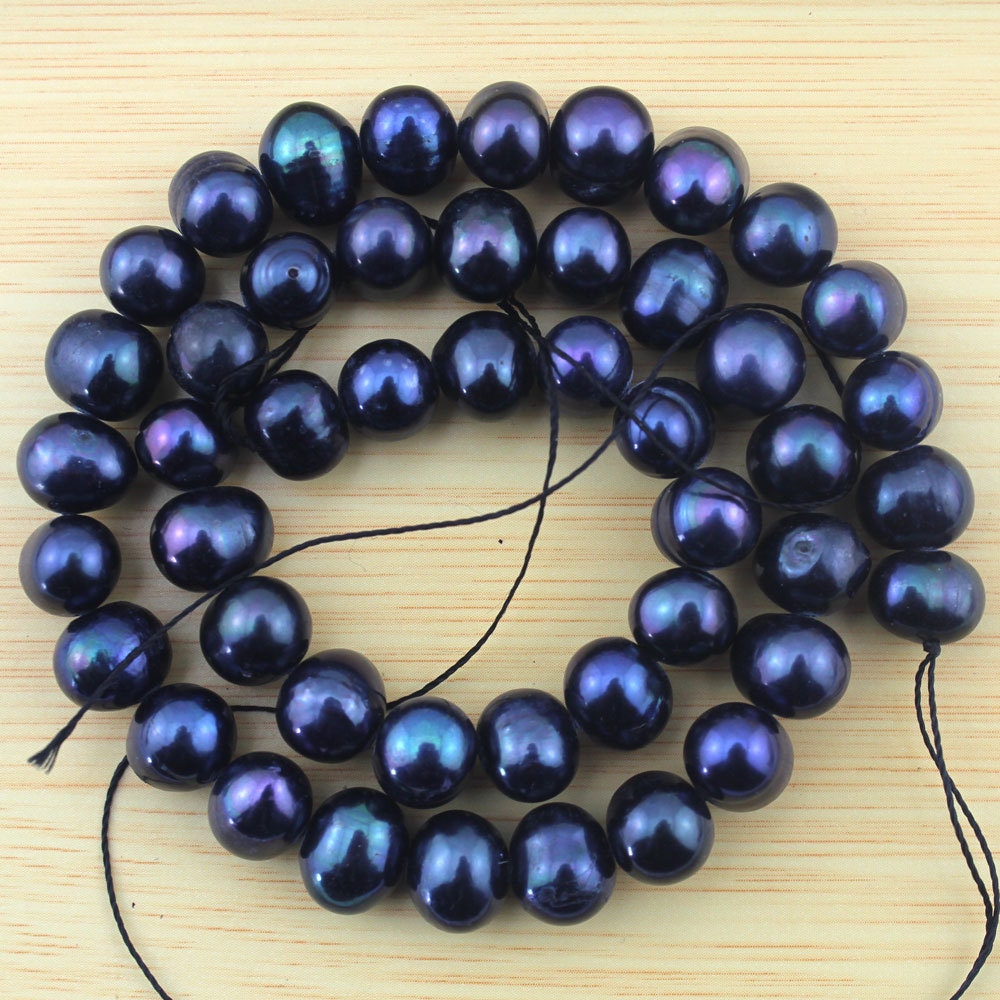 7-8 Mm Freshwater Pearls Beads,potato Shape Pearl Beads,peacock Black Pearl Beads,loose Pearls,pearl For Jewelry Making-15 Inches-fs61