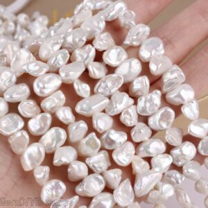 8x12mm White keshi pearl beads,Natural Freshwater pearl Beads,Freeform Reborn Pearl Beads,Wedding Pearl Jewelry--53 Pcs-15.5 inches-ZS007 8x12mm White keshi pearl beads,Natural Freshwater pearl Beads,Freeform Reborn Pearl Beads,Wedding Pearl Jewelry--53 Pcs-15.5 inches-ZS007