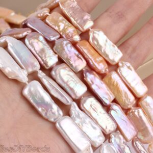 AA 8-10x20-25mm Natural Biwa Pearls, Baroque Biwa Pearl Beads,High Luster Biwa Freshwater Pearl Beads, Loose Pearl Strand--15inches-PB005 AA 8-10x20-25mm Natural Biwa Pearls, Baroque Biwa Pearl Beads,High Luster Biwa Freshwater Pearl Beads, Loose Pearl Strand--15inches-PB005