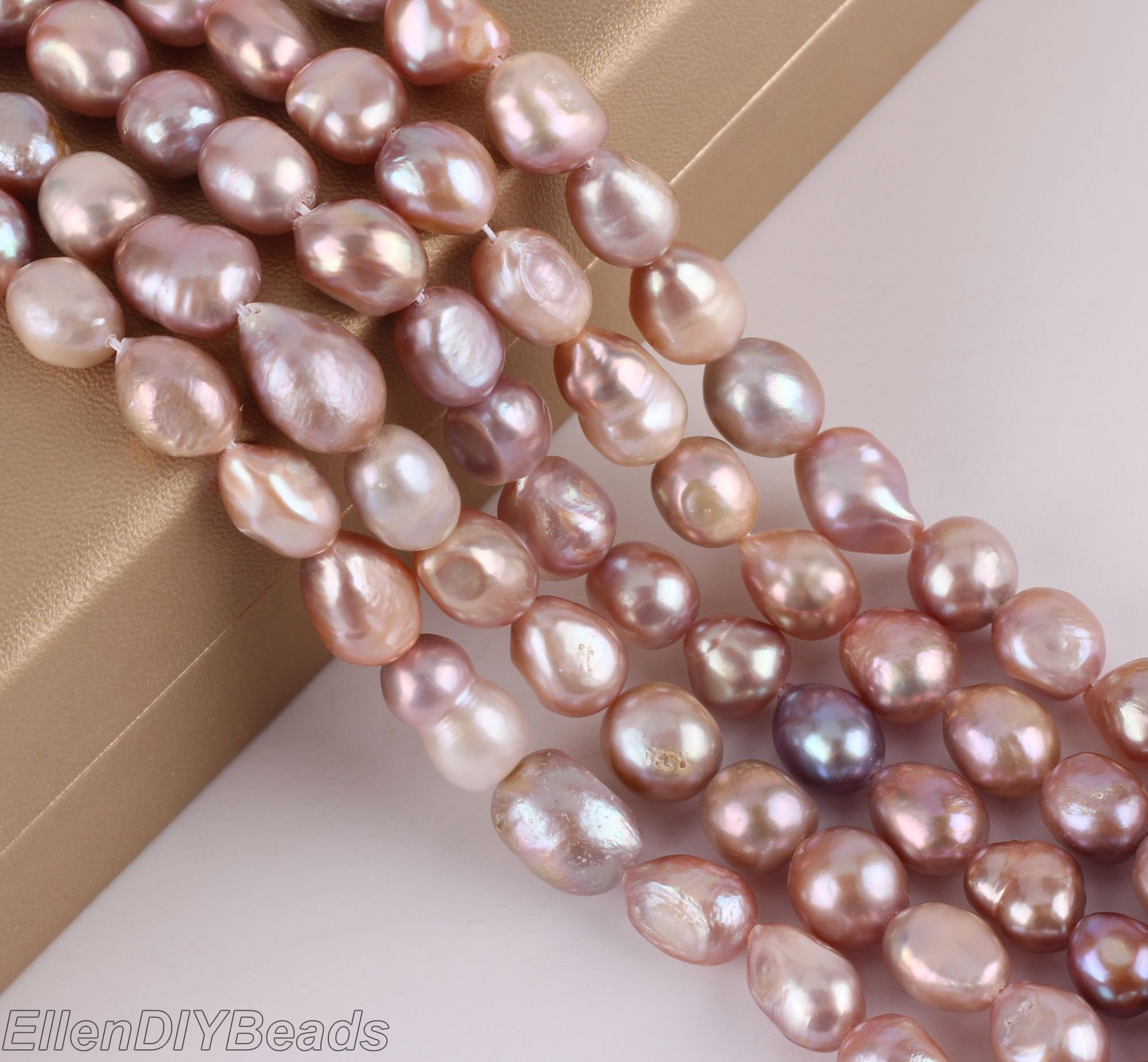 Full Strand 10-11mm Purple Pearl Beads, Natural Freshwater Pearl Beads, Wedding Pearls, Pearl For Jewelry Making--30pcs---14 Inches----ln003