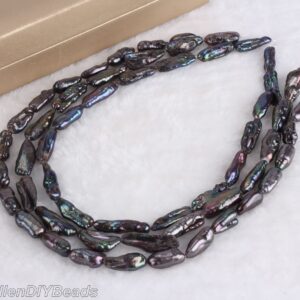 Good quality Peacock Black Stick biwa pearls,Freshwater Pearl Beads, Spike Freshwater Pearl Beads, Loose Biwa Keishi Stick Pearls-CHL0068 Good quality Peacock Black Stick biwa pearls,Freshwater Pearl Beads, Spike Freshwater Pearl Beads, Loose Biwa Keishi Stick Pearls-CHL0068