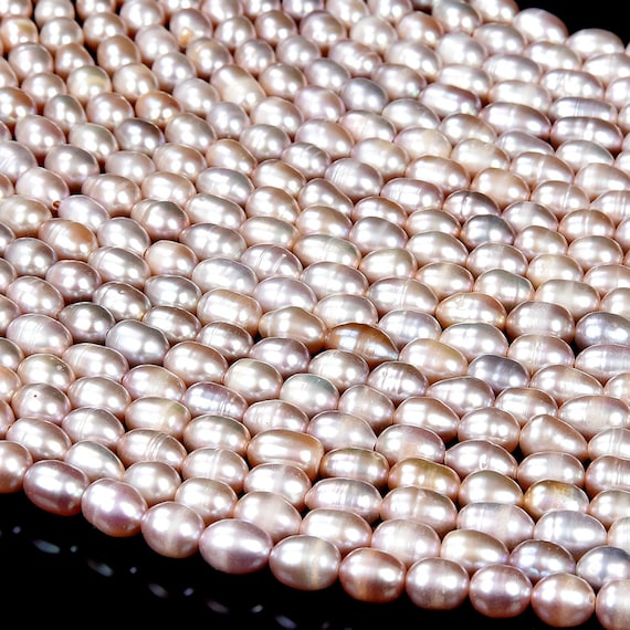 Natural Freshwater Purple Pink Pearl Gemstone Rice 5-8mm Loose Beads Bulk Lot 1,2,6,12 And 50 (s31)