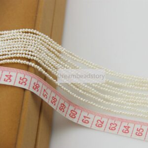Pearl Seed Beads, 1.5-2mm Tiny Small Natural White Cultured Freshwater Pearl Potato Beads For Jewelry Making