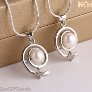 Good Quality White Freshwater Pearls, Natural Pearl Pendant, Multi-Shape Pendant Jewelry, Wedding Party Pearls, Silver Plated Jewelry--DZ001