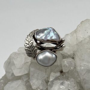 Biwa Pearl Ring, Size 6