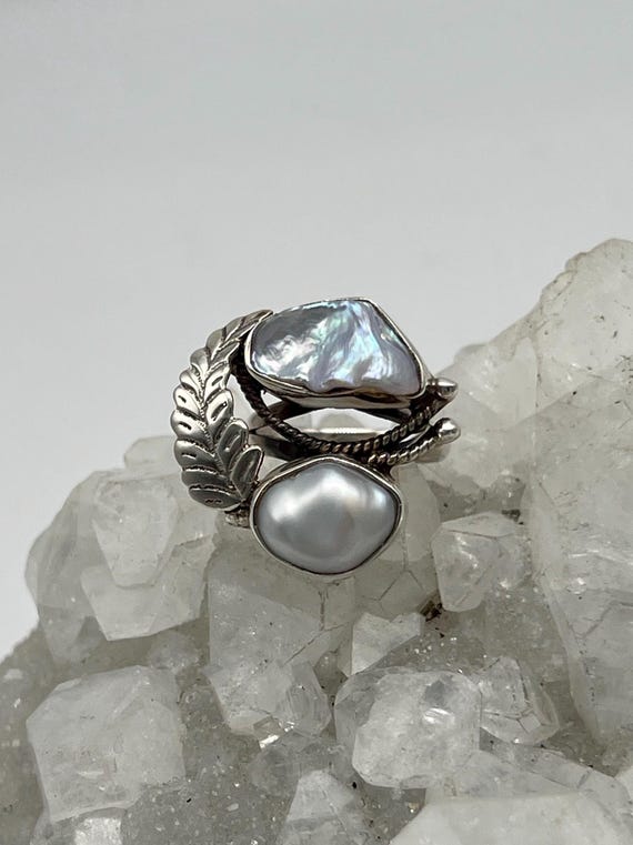 Biwa Pearl Ring, Size 6