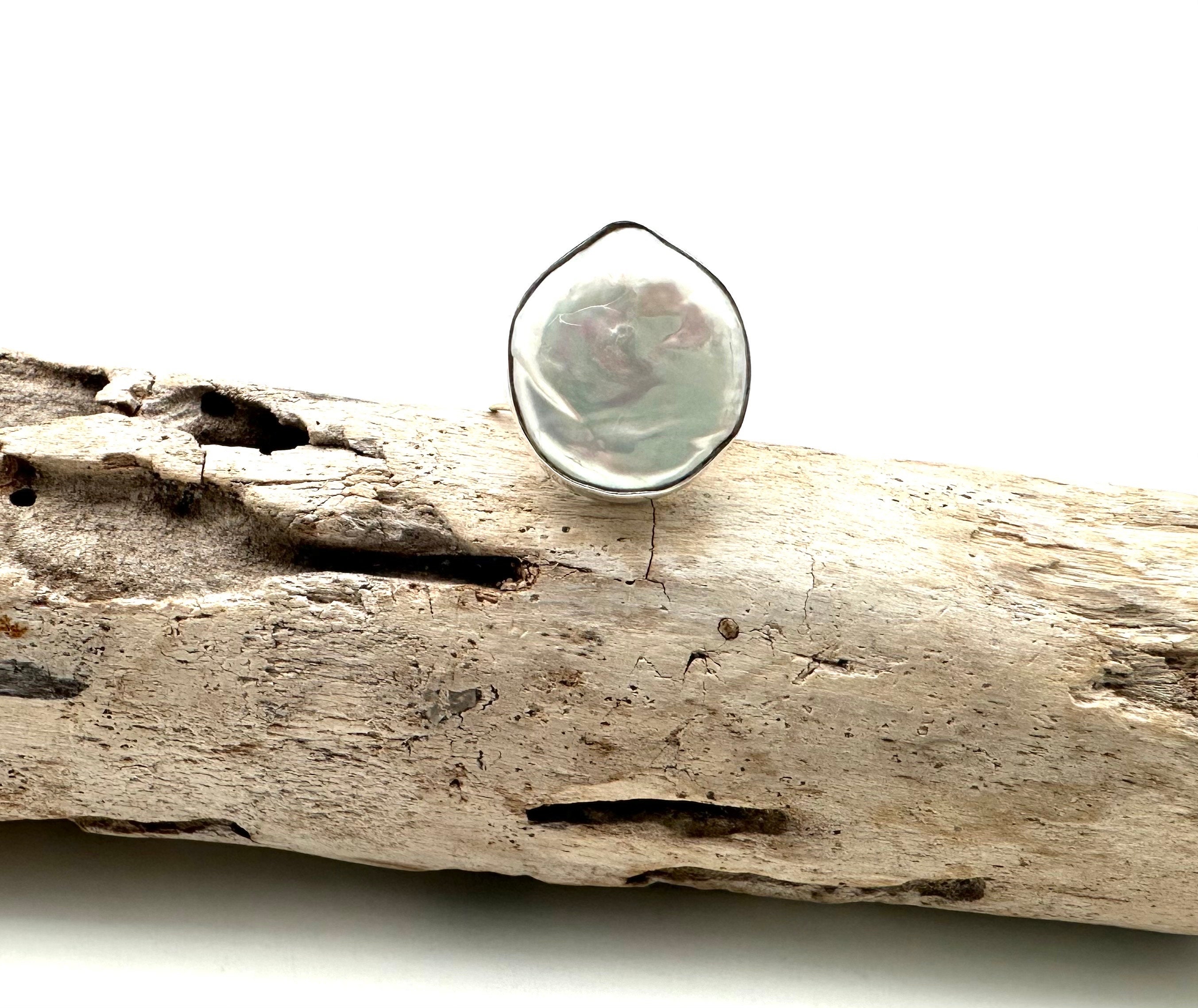 Freshwater Pearl Sterling Silver Statement Ring, Size 8