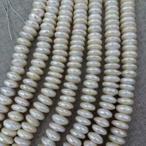 14mm-15mm Natural Freshwater Pearls Rondelle Spacer Loose Beads,freshwater Pearls Abacus Diy Loose Beads Wholesale