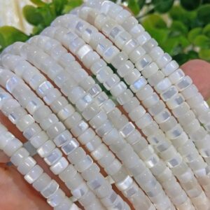 2×4mm Natural Shells Pearls Rondelle Loose Spacer Beads,diy Jewelry Making Handmade Beads Accessory,15 Inches One Strand