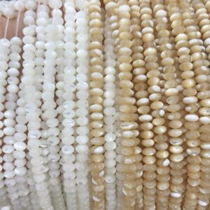 3×4mm 4×6mm Natural Shells Pearls Rondelle Spacer Loose Beads,diy Handmade Jewelry Making Beaded Accessories,15 Inches One Starand