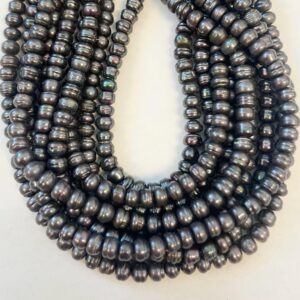 fresh water pearl 6x5mm rondelle pearl bead -15.5 inch strand--616