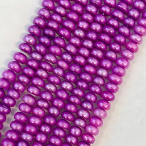 fresh water pearl 7x5mm Rondelle fresh water pearls -15.5 inch strand