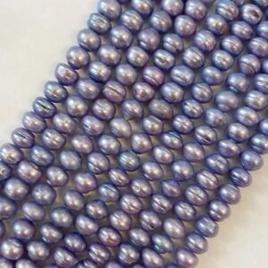Natural Fresh Water Pearl (7-8)x10mm rondelle Pearl Bead--15.5 inch strand--#526