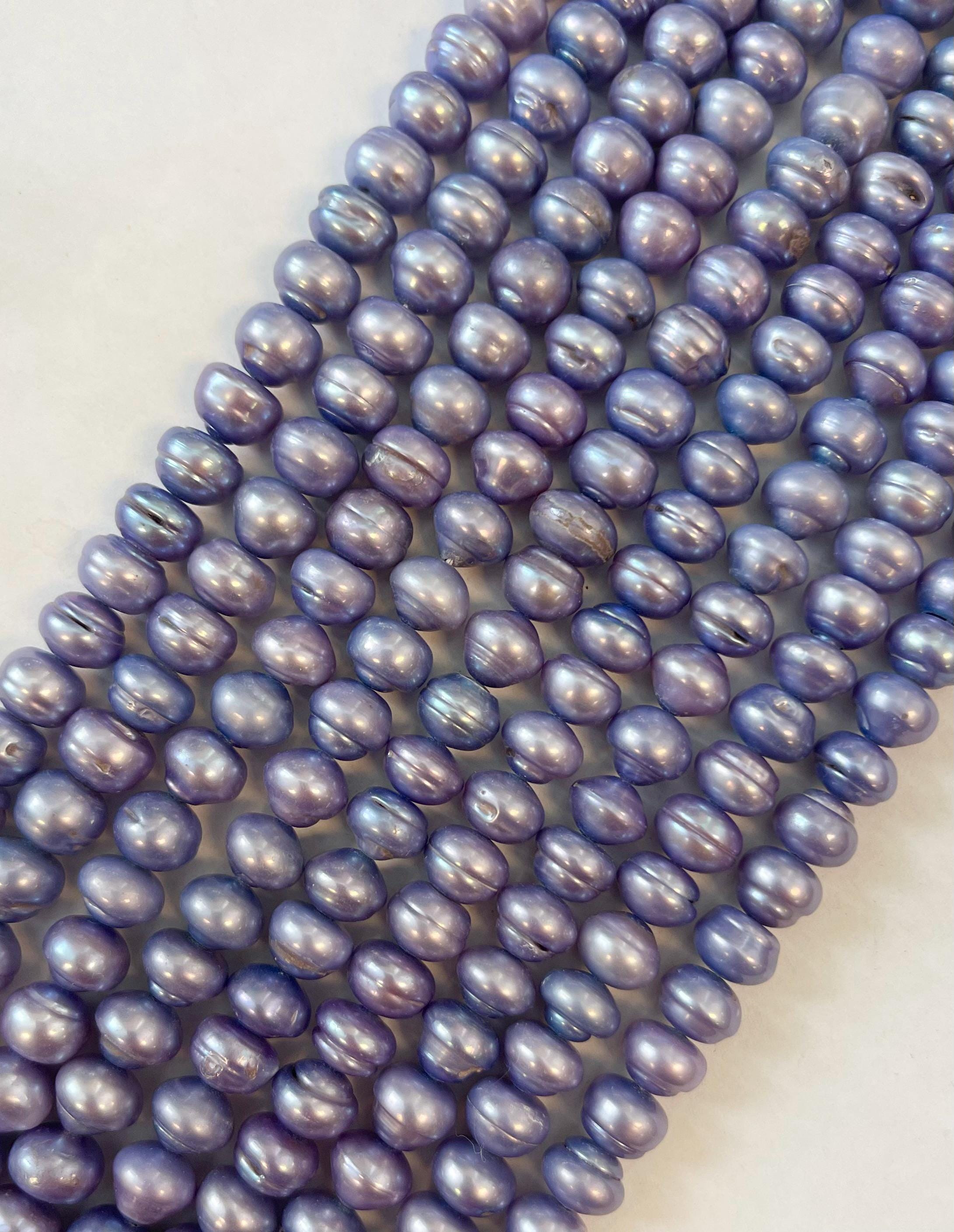 Natural Fresh Water Pearl (7-8)x10mm Rondelle Pearl Bead--15.5 Inch Strand--#526