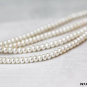 Freshwater Pearl 3-3.5mm Center-drilled Rondelle Beads 16" Strand