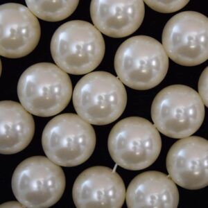 2mm Hole Off White Plastic Pearl Round Beads Gemstone 15" Strand 18mm 20mm 22mm 2mm Hole Off White Plastic Pearl Round Beads Gemstone 15" Strand 18mm 20mm 22mm