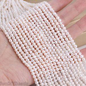 AA+ 3-4mm High luster Genuine FreshWater Pearl beads, Natural White Round Pearl Beads ,Loose Beads for Wedding jewelry-XDZ007 AA+ 3-4mm High luster Genuine FreshWater Pearl beads, Natural White Round Pearl Beads ,Loose Beads for Wedding jewelry-XDZ007