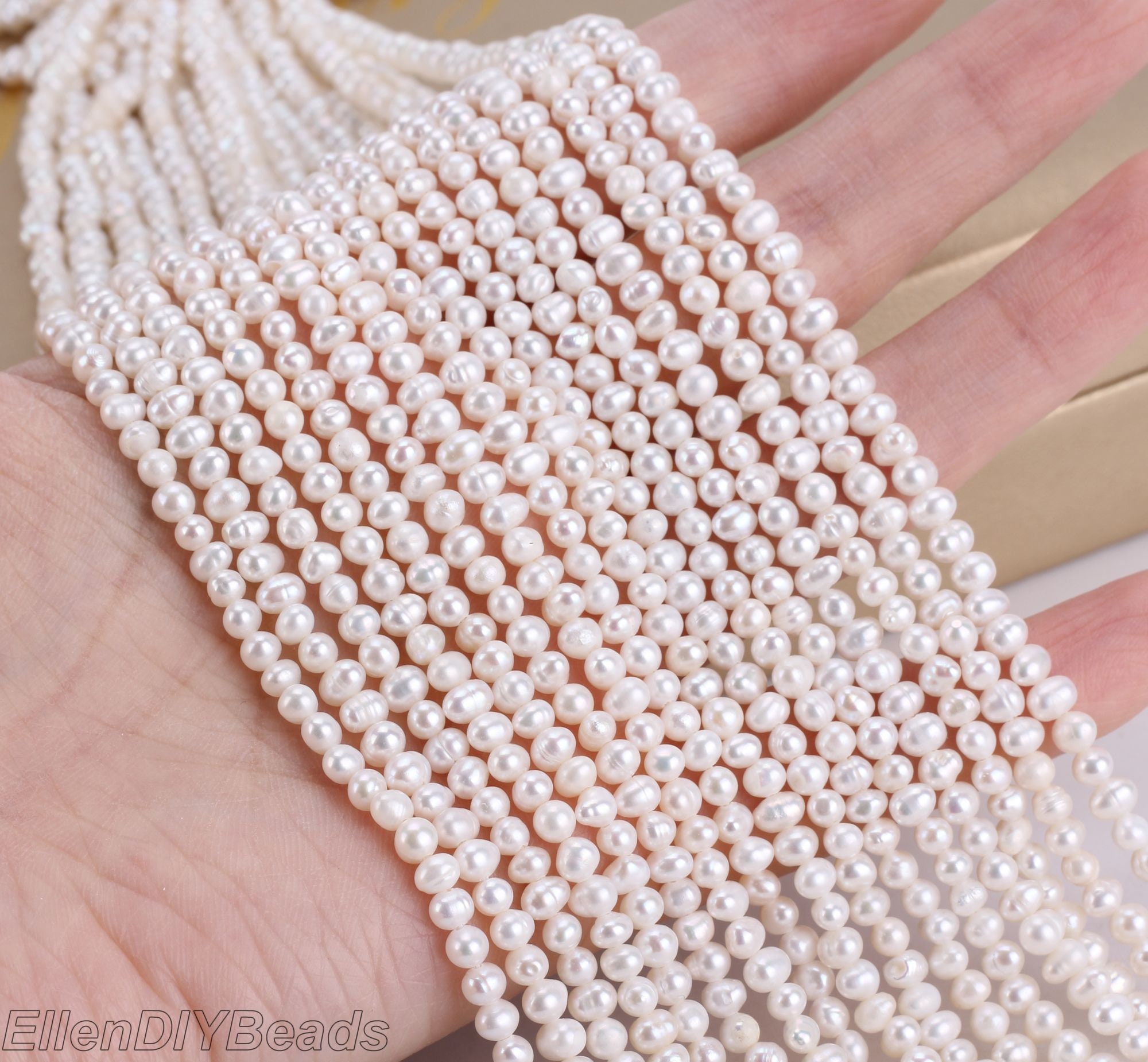 Aa+ 3-4mm High Luster Genuine Freshwater Pearl Beads, Natural White Round Pearl Beads ,loose Beads For Wedding Jewelry-xdz007 Aa+ 3-4mm High Luster Genuine Freshwater Pearl Beads, Natural White Round Pearl Beads ,loose Beads For Wedding Jewelry-xdz007