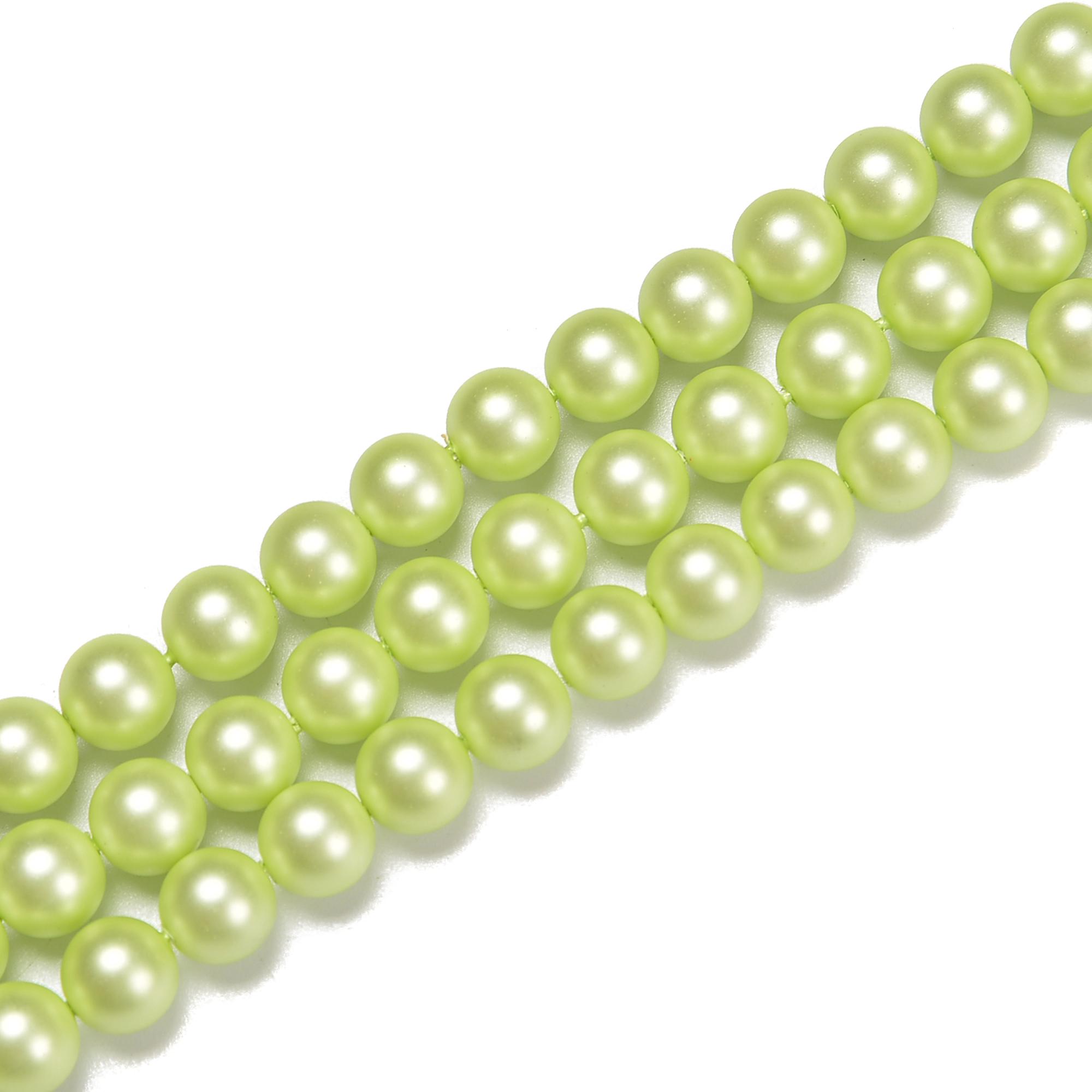 Lemon Green Color Shell Pearl Matte Round Beads Size 6mm 8mm 10mm 15.5'' Strand Lemon Green Color Shell Pearl Matte Round Beads Size 6mm 8mm 10mm 15.5'' Strand