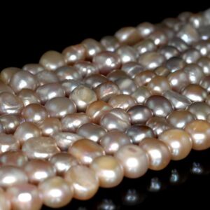 Natural Pearl Gemstone Grade A Light Pink Potato Round 9x7mm Loose Beads 7 Inch Half Strand (90190830-b81) Natural Pearl Gemstone Grade A Light Pink Potato Round 9x7mm Loose Beads 7 Inch Half Strand (90190830-b81)
