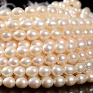 Natural Ivory white Baroque Freshwater Pearl Gemstone Grade AAA Potato Round 6X7MM 7X8MM 8X10MM Loose Beads (S40) Natural Ivory white Baroque Freshwater Pearl Gemstone Grade AAA Potato Round 6X7MM 7X8MM 8X10MM Loose Beads (S40)
