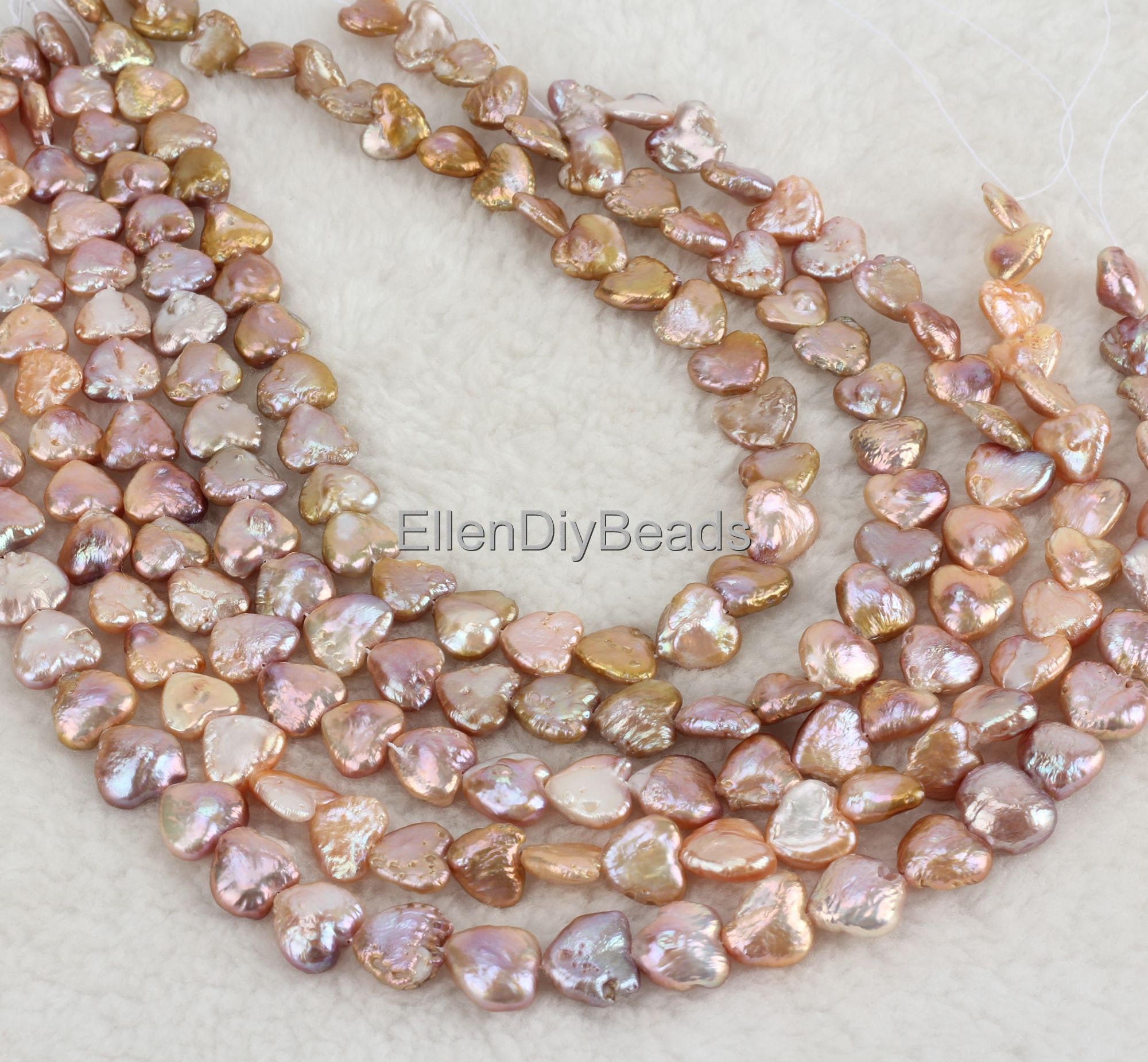 Few Good Quality Natural Heart Shape Purple Freshwater Pearls, Loose Freshwater Cultured Pearls,genuine Lustrous Pearls-16 Inches