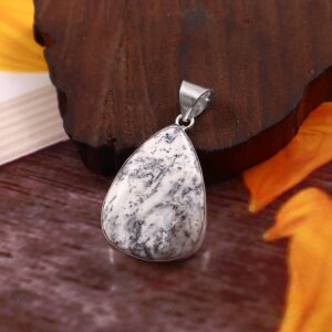 Dendrite Opal Pendant (tear drop) - Handmade & Boho Statement Jewelry - 925 Sterling Silver Jewellery Dendrite Opal Pendant (tear drop) - Handmade & Boho Statement Jewelry - 925 Sterling Silver Jewellery