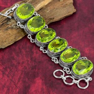 Beautiful Peridot Bracelet 925 Solid Sterling Silver Jewelry Bracelet Adjustable Gemstone Bracelet Handmade Bracelet Jewelry Wedding Gifts Beautiful Peridot Bracelet 925 Solid Sterling Silver Jewelry Bracelet Adjustable Gemstone Bracelet Handmade Bracelet Jewelry Wedding Gifts