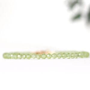 Delicate Peridot bracelet 3mm, high-quality Peridot jewelry, August birthstone gift, green crystal gemstone bracelet Delicate Peridot bracelet 3mm, high-quality Peridot jewelry, August birthstone gift, green crystal gemstone bracelet