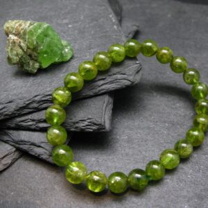 Peridot Genuine Bracelet ~ 7 Inches ~ 8mm Round Beads Peridot Genuine Bracelet ~ 7 Inches ~ 8mm Round Beads